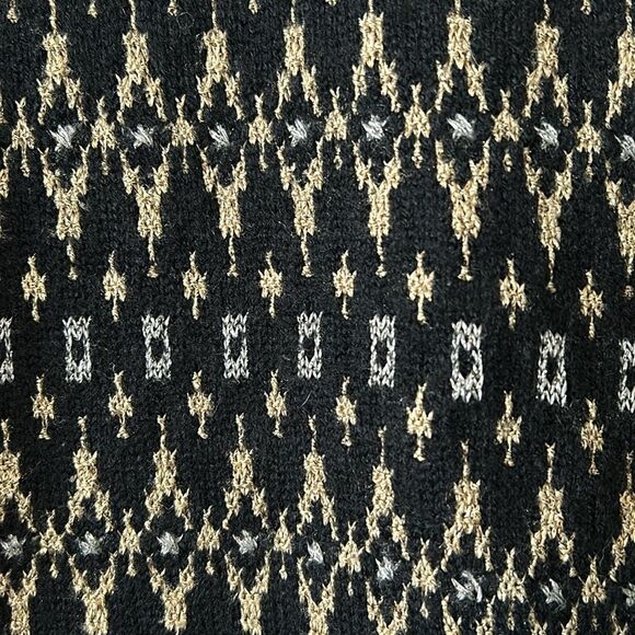 Vintage black and gold metallic cardigan- Size MP - Picture 6 of 7